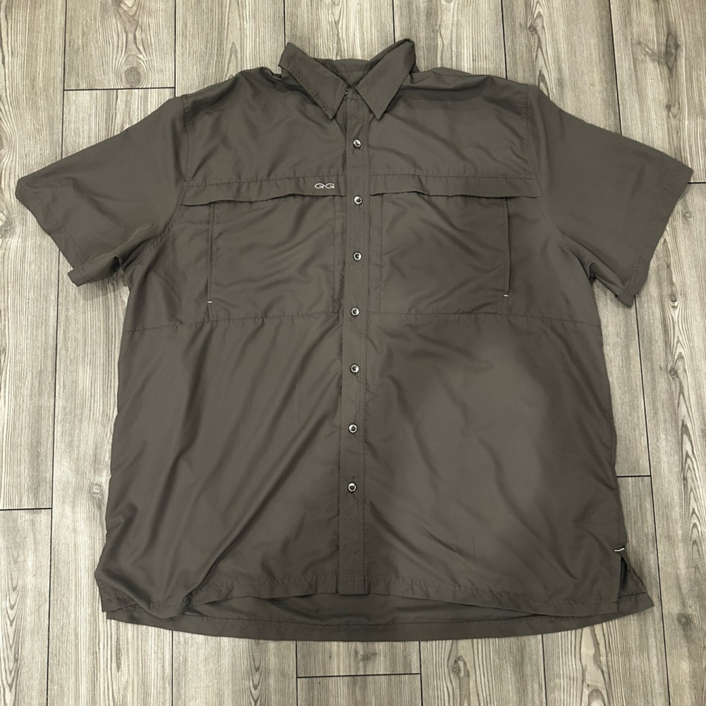 Men's Gray Gameguard Fishing Shirt Size 4XL